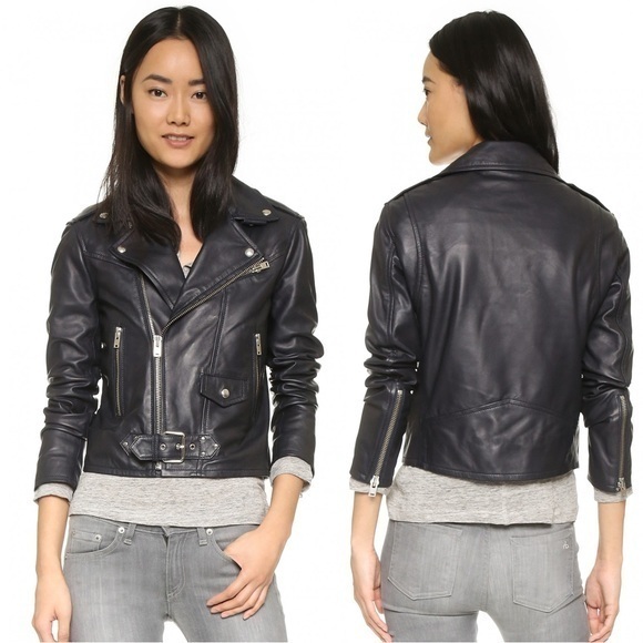 IRO Jackets & Blazers - IRO Leather Black Moto Long Sleeve Jacket IT34 US XS (0-2)